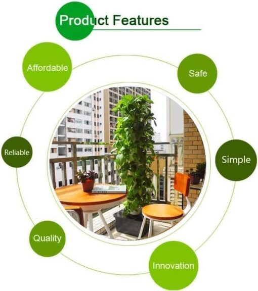 Hydroponics Growing, Hydroponic Germination Kit for Gardening Lover, Indoor Vertical Tower Garden Kit for Herbs,Fruits and Vegetables,Grey-8floors - Image 8