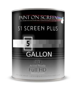 Paint on Screen Projector Screen Paint | Single-Coat Short Throw Projector Screen Paint For Picture Perfect 1080 HD and 4K UHD Clarity | Designed For Interior Use | Silver, 1 Gallon