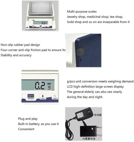 Electronic Scale, Digital Scale, Laboratory Precision Analysis Scale, Digital Jewelry Scale, School Household Use(2100G/0.1G) (One Color 2100G/0.1G) - Image 2
