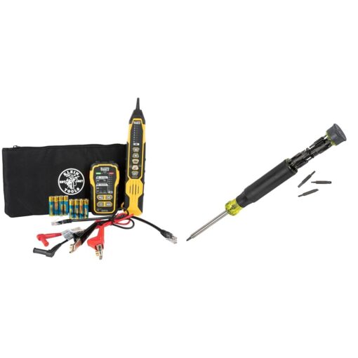 Klein Tools VDV500-920 Wire Tracer Tone Generator and Probe Set with RJ45 Port & 32328 Precision Screwdriver, 27-in-1 Multi-Bit Screwdriver, Bits for Apple Product