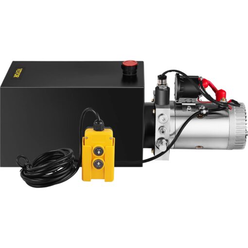 VEVOR Hydraulic Power Unit 12 Quart Hydraulic Pump 12V Dump Trailer Pump Single Acting Hydraulic Power Pack 3200 PSI Electric Hydraulic Pump with Steel Reservoir for Car Lift - Image 3