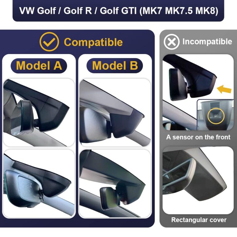 Fitcamx 4K Dash Cam Suitable for Volkswagen Golf GTI Golf R 2015-2024 & Golf (Model B), OEM Look, 2160P UHD Video, Built-in WiFi & APP, Loop Recording, Parking Sensor, Plug & Play, 64GB Card - Image 7