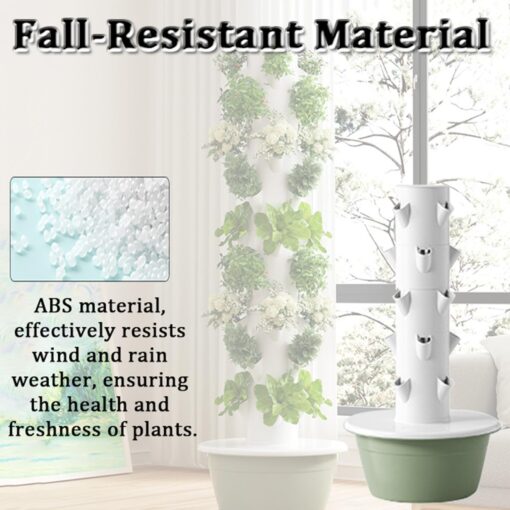 QZQHNYJ Hydroponics Growing System Kit - 5/7-Tier Hydroponic Tower Outdoor Indoor Vertical Home Gardening System with Hydrating Pump, Adapter for Gardening Lover,5-Tier - Image 2