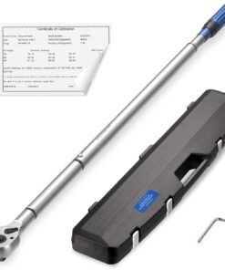 BULLTOOLS 3/4-Inch Drive Click Torque Wrench, 48-tooth High Accuracy Torque Wrench Set with a Hex Key 100-600ft.lb / 135-815Nm