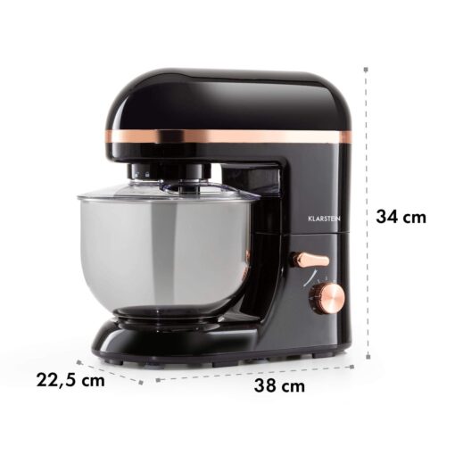 KLARSTEIN Bella Elegance Electric Stand Mixer, Grinder, Meat Mixer, Food Mixer, Dough blender, Beater, 1.3-gallon Stainless Steel Bowl, Easy Cleaning, 650W, 6 Speed Levels - Image 2