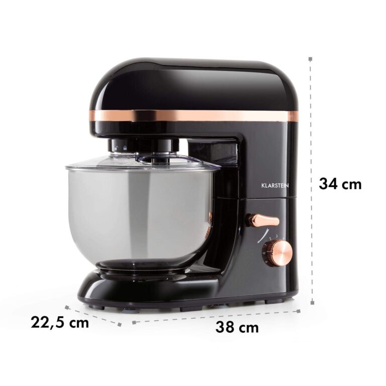 KLARSTEIN Bella Elegance Electric Stand Mixer, Grinder, Meat Mixer, Food Mixer, Dough blender, Beater, 1.3-gallon Stainless Steel Bowl, Easy Cleaning, 650W, 6 Speed Levels - Image 2