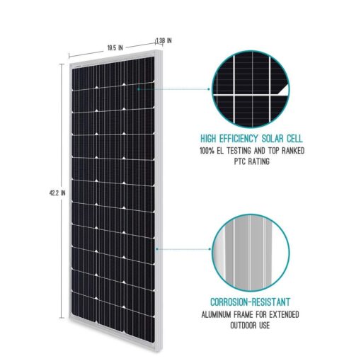Renogy 100W 12V Solar Panels (2-Pack) and Solar Panel Connector Assembly Tool - Image 6