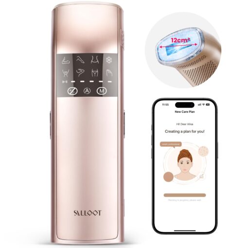 Professional IPL Laser Hair Removal, Super Fast TRIPLE-Pulse, 12 cm² Large Painless Sapphire 37 °F Ice-Cooling Contact, Permanent Hair Removal Device for Women and Men Home, Smart AI, Trinity iGlow 10
