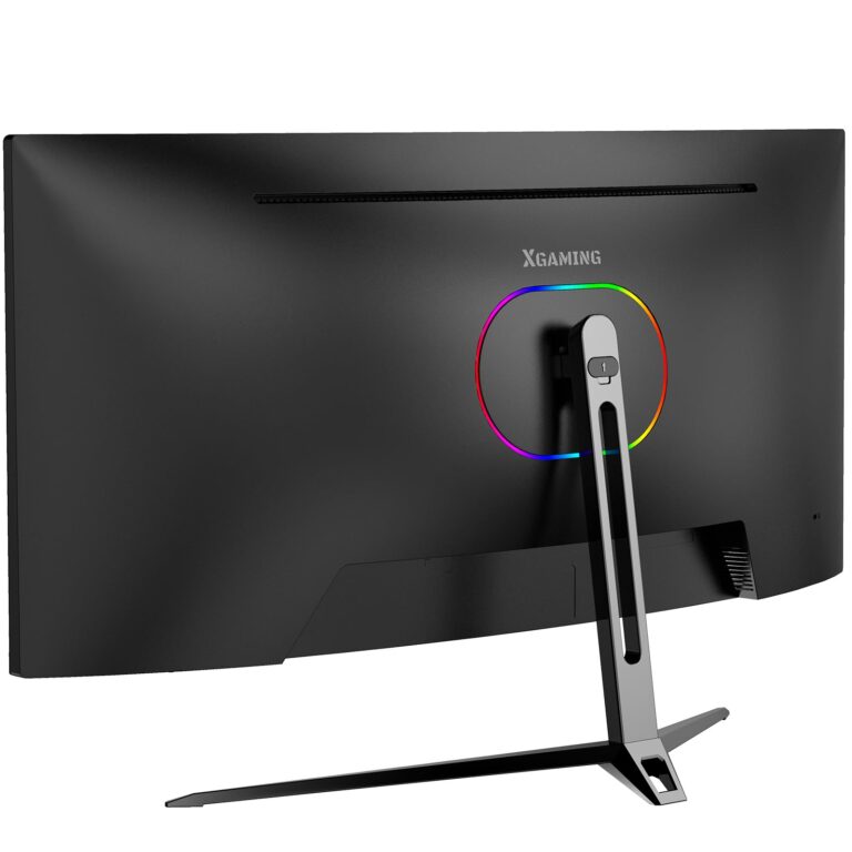 memzuoix 34 Inch Curved Gaming Monitor - Ultra Wide QHD 1440p 165Hz, 100% sRGB, 1ms Response, FreeSync, HDMI/DP, Built - in Speakers, 1500R WQHD 3440x1440 with Back RGB Lights (Black)​ - Image 2