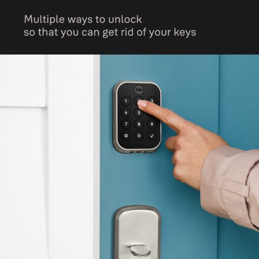 Yale Security Lock 2 Deadbolt, Black Smart Keyless Entry Door Lock with Wi-Fi Connected Touch Keypad and Smart Lock, YRD430-WF1-BSP - Image 7