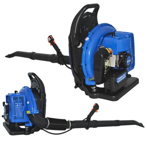 72CC Gas Backpack Leaf Blower, 3.6HP 2 Stroke Engine Gas Blower, Airflow, Grass Lawn Blow Air Cooling Gasoline Grass Blow, Efficient Lawn - Image 4