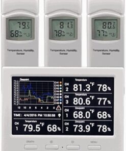 Ambient Weather WS-3000-X3 Thermo-Hygrometer Wireless Monitor w/ 3 Remote Sensors - Logging, Graphing, Alarming, Radio Controlled Clock