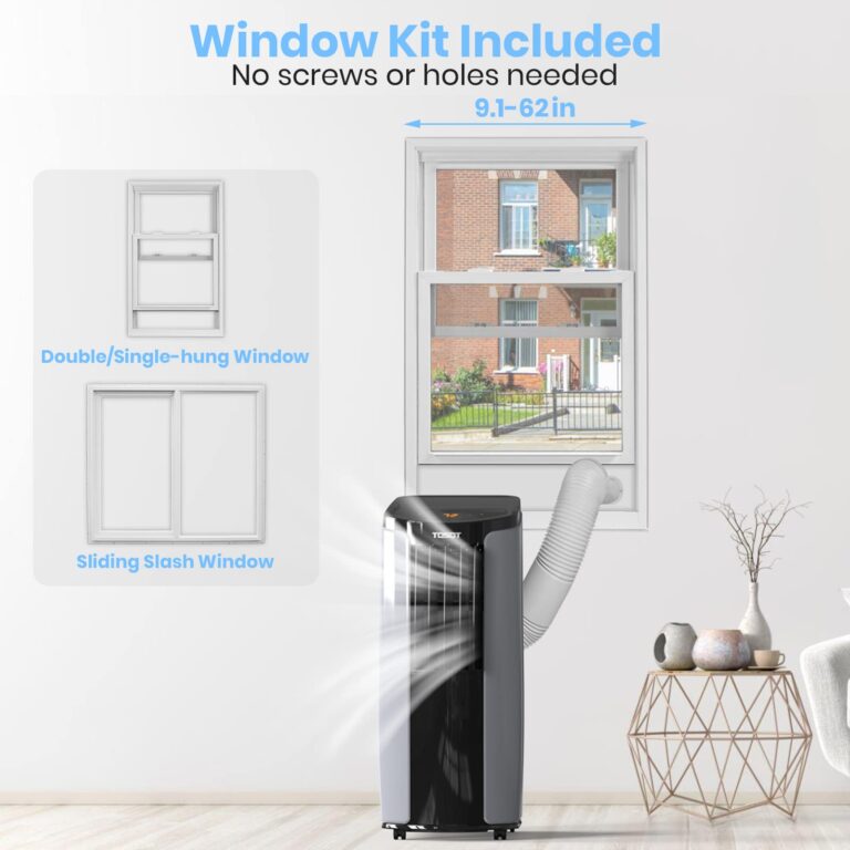 TOSOT 9,700BTU (5,000 BTU SACC) Portable Air Conditioner, Smart Wifi Control, AC Unit with Dehumidifier, Fan, Window Kit for Easy Installation, Cool Rooms Up to 300 Square Feet, Shiny Series - Image 7