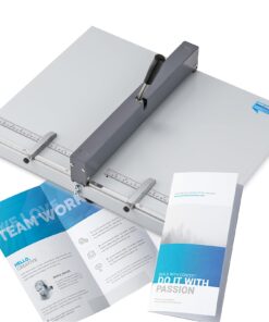 Mxmoonant Manual Creasing Machine 60-500g Paper Folding Creaser with 2 Adjustable Block & Metric/Imperial Positioning Ruler for Paper Sheet Cardstock