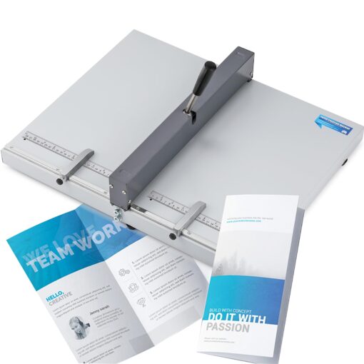 Mxmoonant Manual Creasing Machine 60-500g Paper Folding Creaser with 2 Adjustable Block & Metric/Imperial Positioning Ruler for Paper Sheet Cardstock