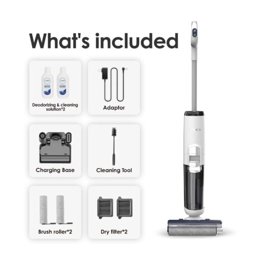 Tineco iFLOOR 5 Breeze Complete Wet Dry Vacuum Cordless Floor Washer, One-Step Cleaning for Hard Floors, Edge Clean, Auto Self-Cleaning, Lightweight & Cordless Design - Image 2