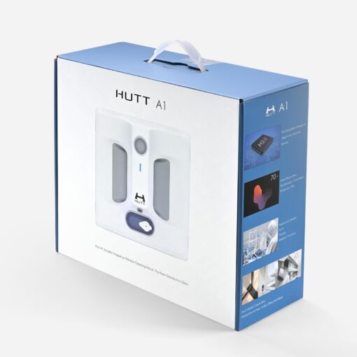 HUTT Auto Window Cleaning Robot A1, Upgraded 4 Water Spray & 6000PA High Suction Power Window Cleaner with Laser Sensor Detection, Perfect for High-Rise Windows, Tiles and Glass (A1) - Image 2