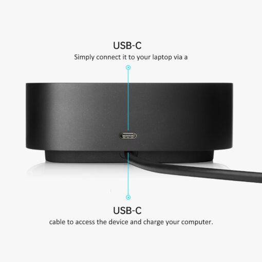 HP Docking Station for Laptop Dual Monitor and Charging Bundle - HP USB-C G5 Dock with 120W AC Adapter, HDMI & DP Cable & USB-C Cable - Image 6