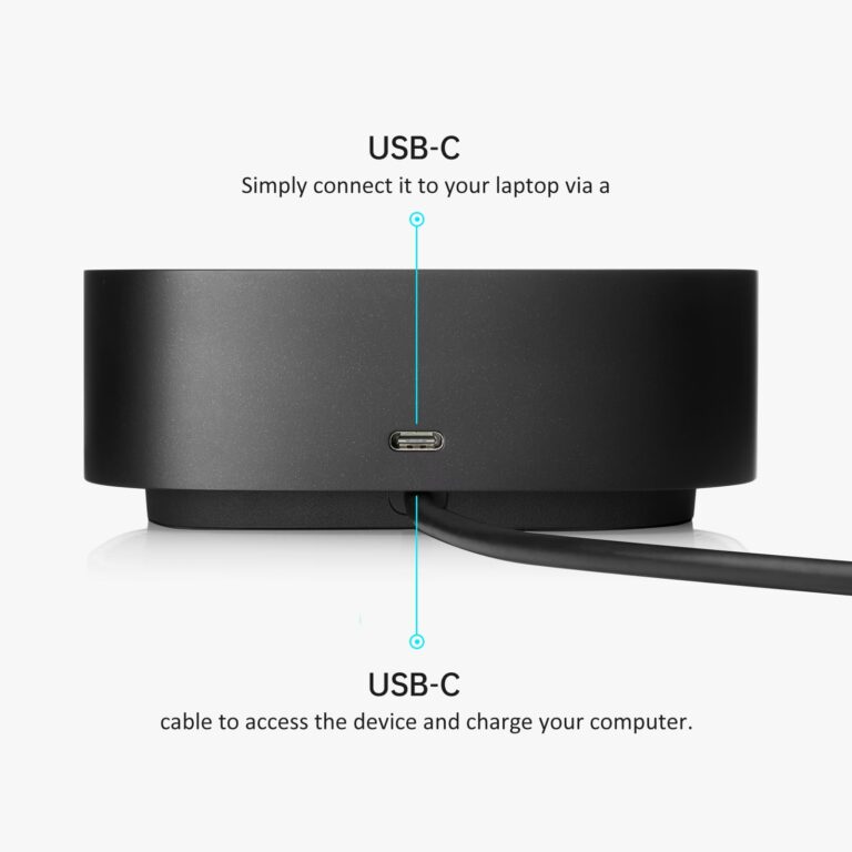 HP Docking Station for Laptop Dual Monitor and Charging Bundle - HP USB-C G5 Dock with 120W AC Adapter, HDMI & DP Cable & USB-C Cable - Image 6