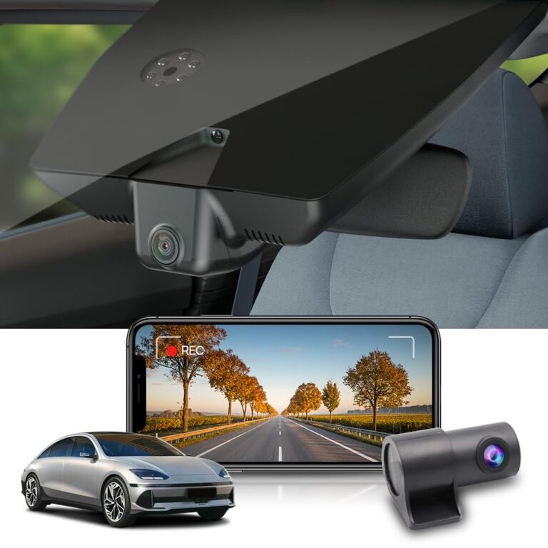 Fitcamx Front 4K+Rear 1080P Dash Cam Adapts for Hyundai IONIQ 6 2023 2024 2025 Limited SEL (Has Auto-Dimming), OEM Style, Dual HD Video, WiFi & APP, Loop Recording, G-Sensor, Easy to Use, 128GB Card