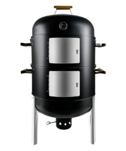 Realcook Vertical Charcoal Smoker Grills: Premium 20.5 Inch BBQ Meat Smokers - Barbecue Charcoal Grill Smoker Combo for Outdoor Cooking Patio Backyard Picnic Party Grilling