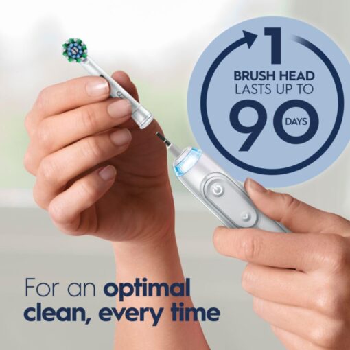 Oral-B Genius X Limited Rechargeable Electric Toothbrush with 1 Replacement Brush Head, Travel Case, White - Image 3