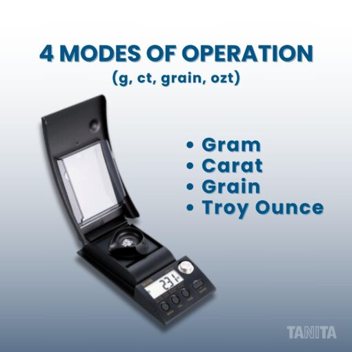 Tanita 1230 Professional Mini Diamond Scale - Japan Technology - Portable Carat Scale for Precise Gem Weighing - Energy Saving and Auto Power Off - Easy to Read 5 Digit LCD Display - Image 5