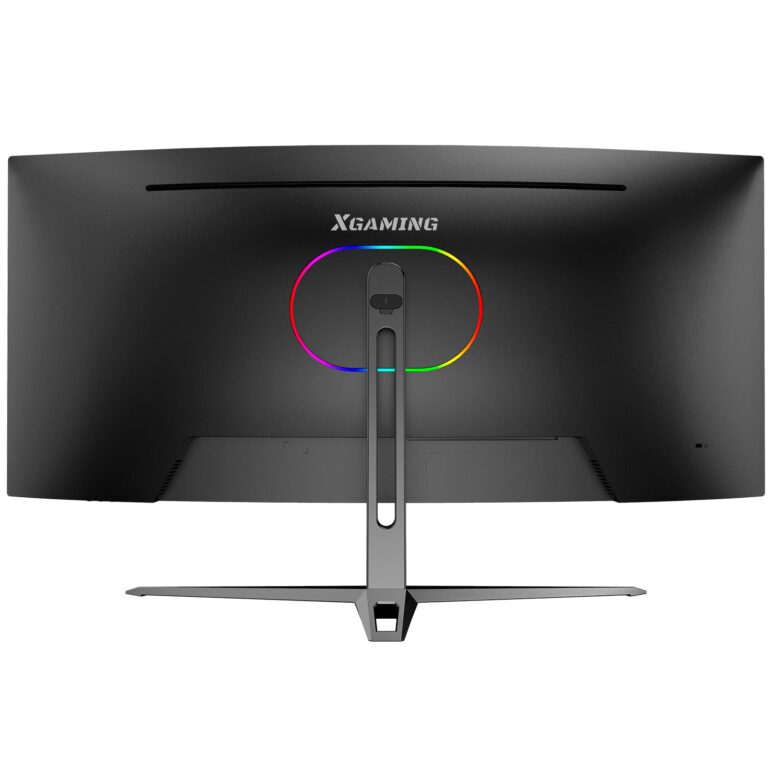 XGaming 34 Inch Curved Monitor, Ultra Wide QHD 1440p Gaming Screen 180Hz, 100% sRGB, 1MS, FreeSync, HDMI DP Computer Display Built-in Speakers, 1500R WQHD 3440x1440 with Back RGB Lights - Image 2