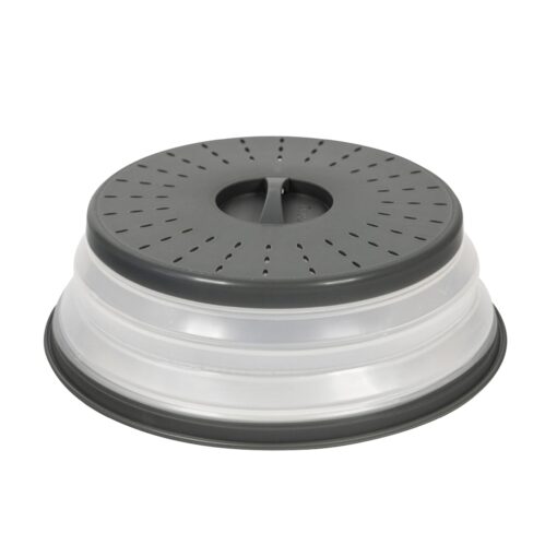Breville BMO650SIL the Compact Wave Soft Close Countertop Microwave Oven, Silver & Tovolo - 81-31531 Vented Collapsible Microwave Splatter Proof Food Plate Cover, 10.5" Round, 10.5 inch, Charcoal - Image 4