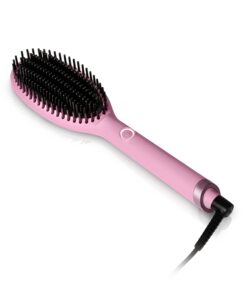 ghd Glide Hot Air Brush | Limited Edition in Fondant Pink | Professional Smoothing Blow Dryer Brush, Ceramic Hair Straightener, and Styler