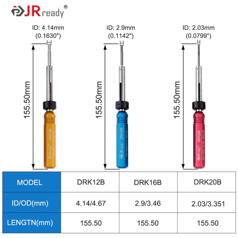 JRready ST5142 Removal and Installing Tool Kit:DRK12B+DRK16B+DRK20B+DAK12B+DAK16B+DAK20B Removal and Installing Tool Kit for MIL-C-81969 Series and Some of Non-MIL Round Contacts - Image 4