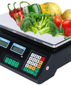 ZOCWJK Digital Scales Food,Kitchen Food Scales Digital Electronic Scale Price Computing Weighing, 40kg Commercial Shop Platform Scale for Fruits Veggi Scale,Black(