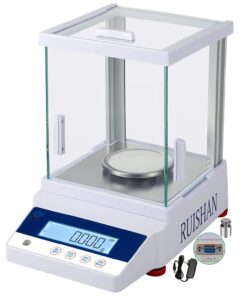 RUISHAN 300g x 1mg Lab Analytical Balance Scale | 0.001g High Accuracy Electronic Scientific Scale Jewelry Gold Scale .001 Digital Gram Weighs Scale Centigram Scale, Calibrated Scale, Chemistry Scale