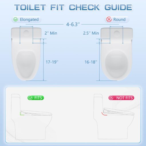 LALAHOO Electric Bidet Toilet Seat with Side Panel, Elongated Heated Toilet Seat with Instant Warm Water & Dryer, Multiple Spray Modes, Japanese Toilet Seat - Image 4