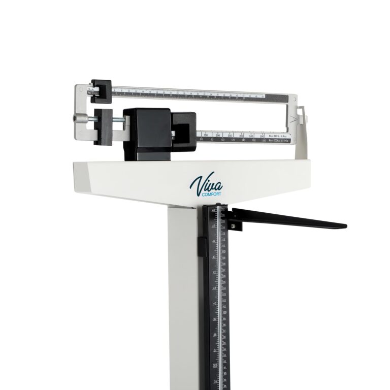 VivaComfort Medical Office Beam Scale, Analog Medical Grade Height and Weight Scale, Mechanical Bathroom and Gym Scale, Weight Capacity 440 lbs - Image 3