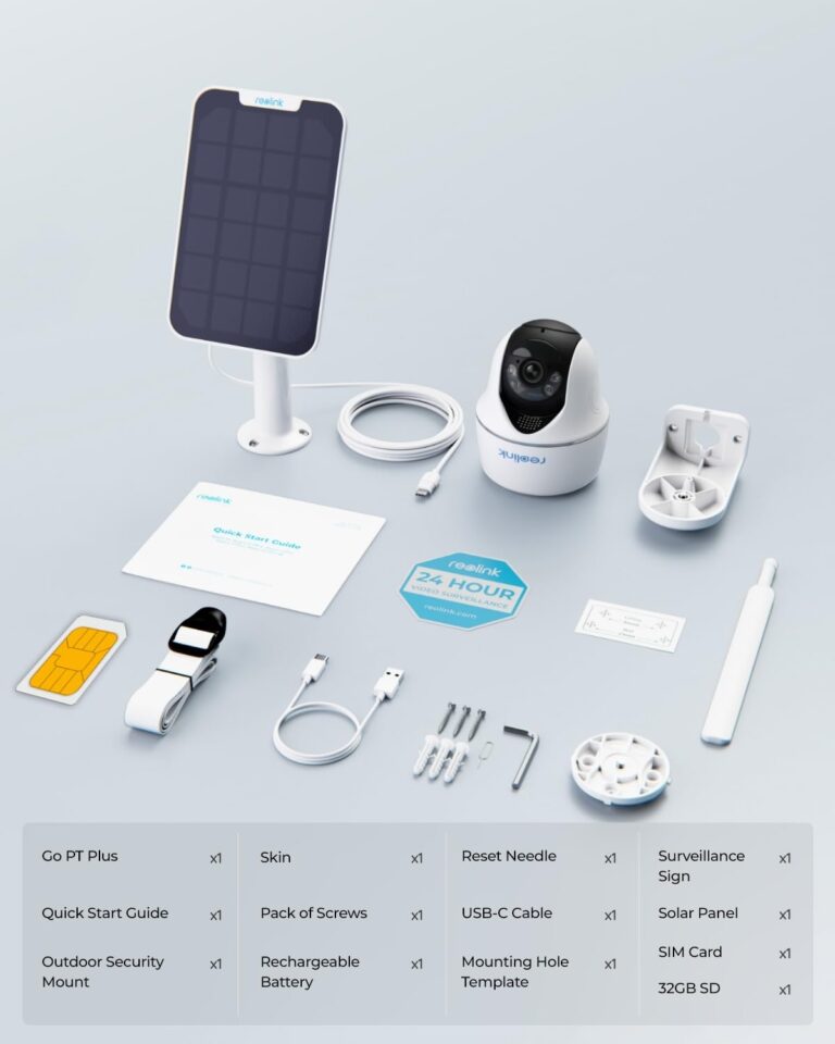 REOLINK 5MP 4G LTE Cellular Security Camera Outdoor, 360° Pan-Tilt, Sim+32GB SD Card Included, Wireless Solar Powered, Color Night Vision, Smart AI Detection, Go PT Plus+Solar Panel, Updated Version - Image 2