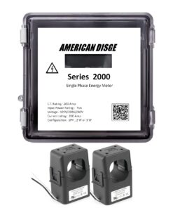 American Disge Series 2000 Single Phase Energy SubMeter, 200 Amp, 120/208/240V, 1PH/2W/3W