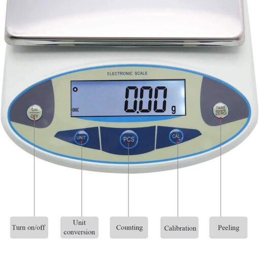 JAJKAFCL 500g/0.001g Accuracy High Precision Lab Scale Electronic Laboratory Analytical Balance Digital Kitchen Balance for Jewelry Balance(200g/0.001g) - Image 7