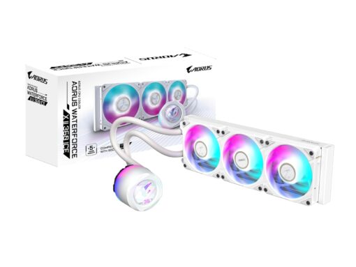 AORUS WATERFORCE X II 360 ICE Liquid CPU Cooler, 360mm Radiator with 3X 120mm Low Noise ARGB Fans, Compatible with Intel LGA1851, LGA1700, and AMD AM5 (GP-AORUS WATERFORCE X II 360 ICE) - Image 2