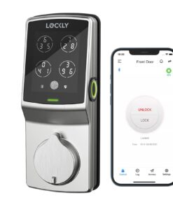 Lockly Secure Pro Bluetooth Smart Door Lock, Keyless Entry with PIN Genie® Digital Keypad, 3D Biometric Fingerprint Sensor Front Door Lock Deadbolt, Voice Control & Auto Lock - Deadbolt Edition