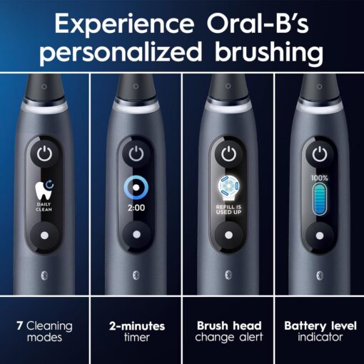 Oral-B iO Series 9 Electric Toothbrush with 4 Brush Heads, Aqua Alabaster - Image 6