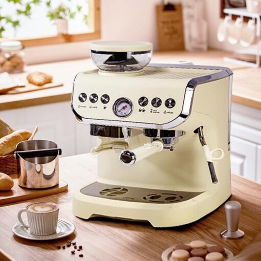 MIROX Espresso Machine 15 Bar, Coffee Maker With Milk Frother Steam Wand, Built-In Bean Grinder, Combo Cappuccino Machine with 70oz Removable Water Tank (ABS high-strength plastic shell) - Image 2