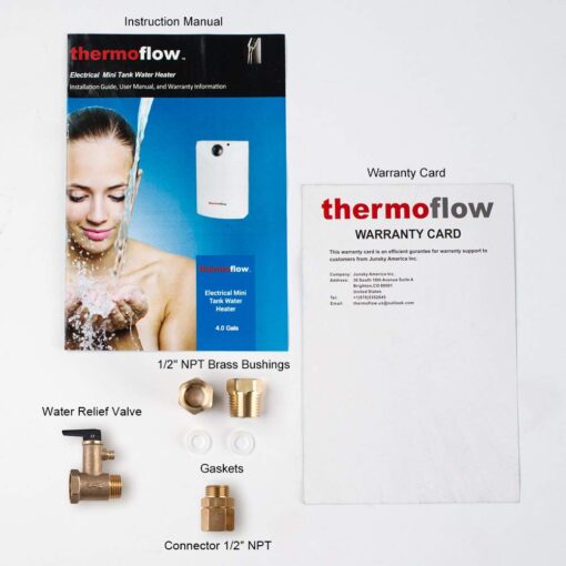 Thermoflow Electric Mini Tank Water Heater, 2.5 Gallon 120V Corded Under Sink Small Hot Water Heater for Point of Use Instant Hot Water - Image 2