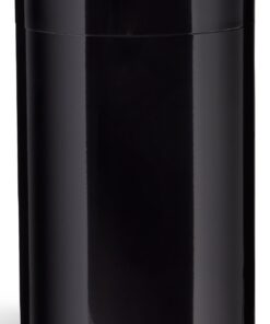 Safco Open Top Trash Can, 14 Gallon Stainless Steel, Modern Garbage Can for Indoor Use, Black