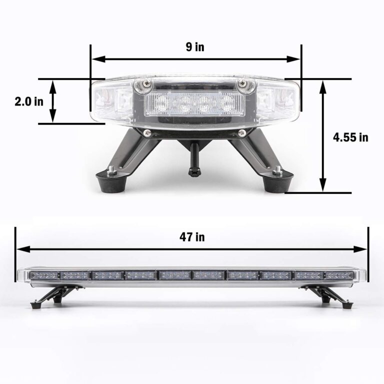 CUMART 47" 88LED Extreme Bright Intensity Construction Emergency Warning Strobe Light Bar Rooftop Low Profile Law Enforcement Hazard Flashing for Tow Truck Vehicle Red/Blue/Red - Image 5