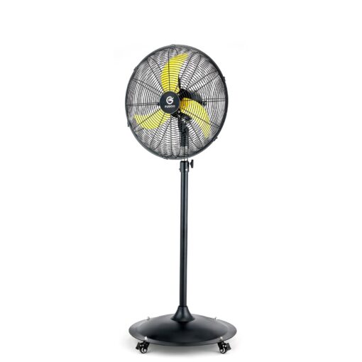 FUGOO 20'' Outdoor Oscillating Pedestal Fan With All Sealed Brushless DC Motor, 4-Speed Waterproof Outdoor Fan, Heavy Duty Industrial Floor Fans for House,Patios, Commercial, Garage, Warehouse