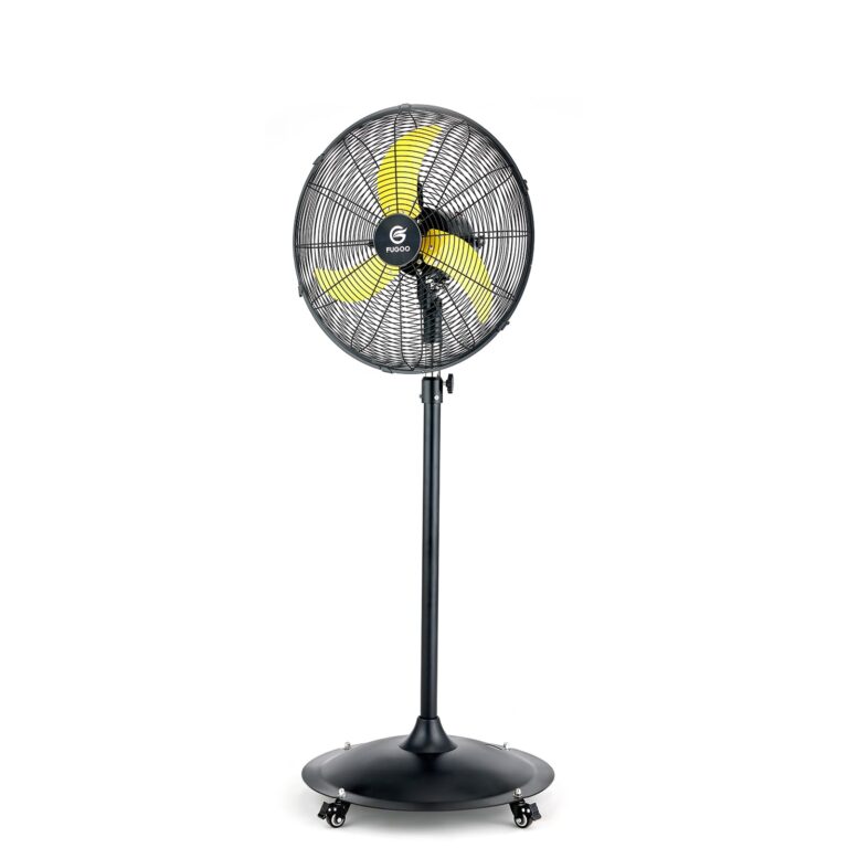 FUGOO 20'' Outdoor Oscillating Pedestal Fan With All Sealed Brushless DC Motor, 4-Speed Waterproof Outdoor Fan, Heavy Duty Industrial Floor Fans for House,Patios, Commercial, Garage, Warehouse