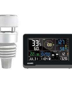 ECOWITT WS3901 Wi-Fi Weather Station Kit, Includes WS3900 7.5'' Colored LCD Display Console and WS90 Outdoor Sensor Array, IoT Function, 915 MHz