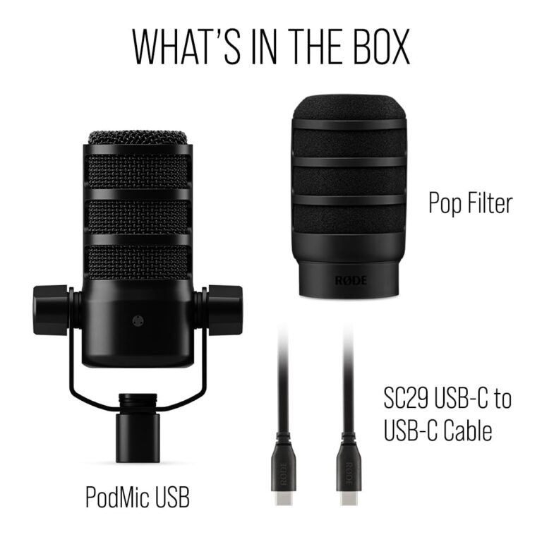 RØDE PodMic USB Versatile Dynamic Broadcast Microphone With XLR and USB Connectivity for Podcasting, Streaming, Gaming, Music-Making and Content Creation - Image 2