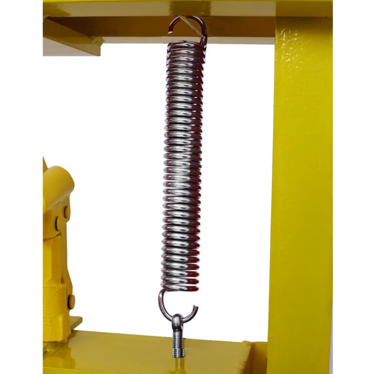12 Ton Hydraulic Press, H-Frame Garage Floor Adjustable Shop Press with Stamping Plates to Bend, Straighten, Or Press Parts, Install Bearings & U-Joints, Yellow - Image 3